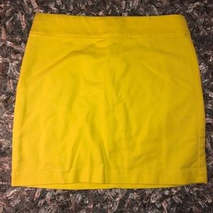 Ann Taylor Loft Yellow Mini Skirt